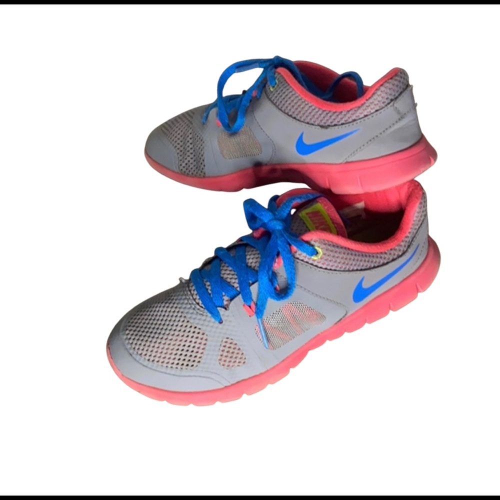 Nike sneakers Grey pink blue Size 2Y